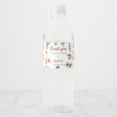 かわいいウッドランド赤ちゃんシャワー森林動物かわいい ペットボトルラベル (正面)