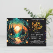 かわいいウッドランド魔法アドベンチャーベビーシャワー 招待状 (スタンド正面)