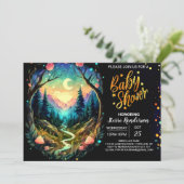 かわいいウッドランド魔法アドベンチャーベビーシャワー 招待状 (スタンド正面)