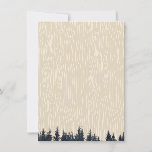 かわいいウッドランド·リトル·キツネの第8回誕生日パーティー 招待状 (裏面)