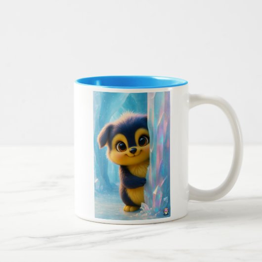 かわいいウフー・モリちゃん アイス洞窟 ツートーンマグカップ (右)