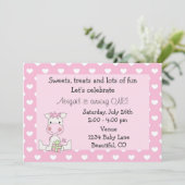 かわいいウマ1st誕生日招待状for Girls 招待状 (スタンド正面)