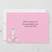 かわいいウマ1st誕生日招待状for Girls 招待状 (裏面)