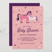 かわいいウマ&フォール招待状 招待状 (正面/裏面)