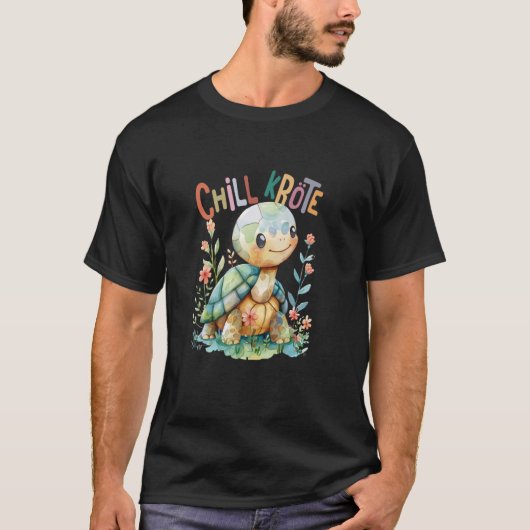 かわいいウミガメが動物bを隠した tシャツ (正面)
