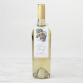 かわいいウミガメのクリスマスホリデーウォーター色 ボトルネックタグ (ボトル)