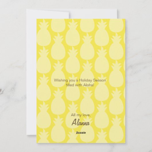 かわいいウミガメのクリスマス シーズンカード (裏面)