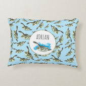 かわいいウミガメのパターン アクセントクッション (裏面)