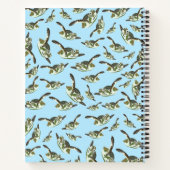 かわいいウミガメのパターン ノートブック (裏面)