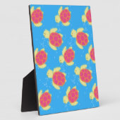 かわいいウミガメのパターン フォトプラーク (側面)