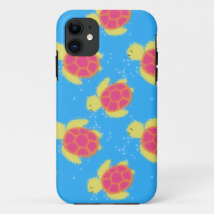 かわいいウミガメのパターン iPhone 11 ケース