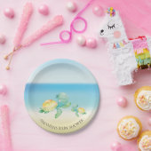 かわいいウミガメのベビーシャワー7"プレート ペーパープレート (パーティー)