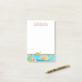 かわいいウミガメの文房具 ポストイット (デスク上)