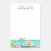 かわいいウミガメの文房具 ポストイット (正面)