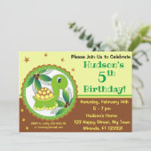 かわいいウミガメの誕生日の招待状 招待状 (スタンド正面)