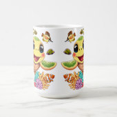 かわいいウミガメの赤ちゃん コーヒーマグカップ (中央)