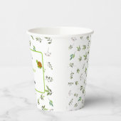 かわいいウミガメの2パターン葉の 紙コップ (左)