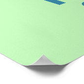 かわいいウミガメカスタムベビー名誕生日アート ポスター (角)