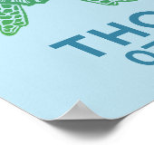 かわいいウミガメカスタムベビー名誕生日アート ポスター (角)