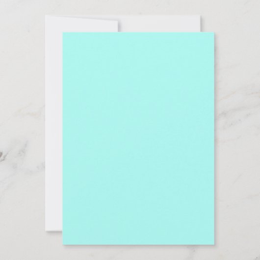 かわいいウミガメザシーブルー海男の赤ちゃん 招待状 (裏面)