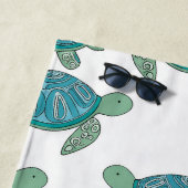 かわいいウミガメパーソナライズされた ビーチタオル (インサイチュ)