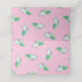 かわいいウミガメ赤ちゃんシャワーかわいいピンクガール プレイスカード (内部開封)