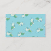 かわいいウミガメ赤ちゃんシャワーかわいいブックブルーボーイ エンクロージャーカード (裏面)