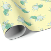 かわいいウミガメ赤ちゃんシャワーかわいい ラッピングペーパー (ロールコーナー)