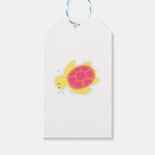 かわいいウミガメ ギフトタグ (正面)