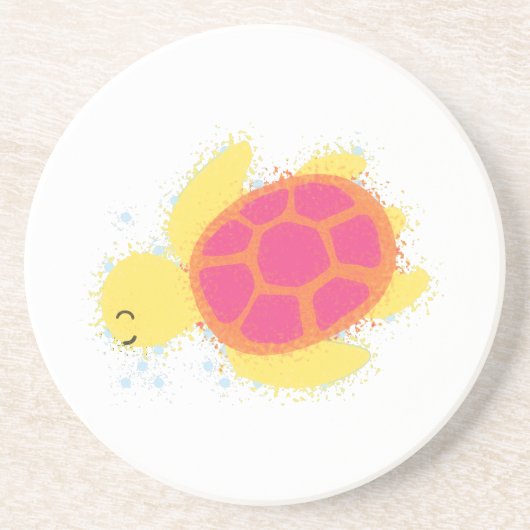 かわいいウミガメ コースター (正面)