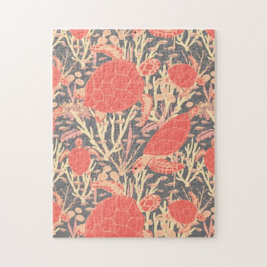 かわいいウミガメ ジグソーパズル (縦)