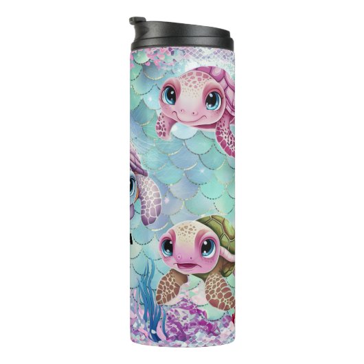 かわいいウミガメ タンブラー (回転右)
