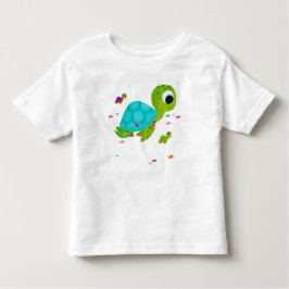 かわいいウミガメ トドラーTシャツ