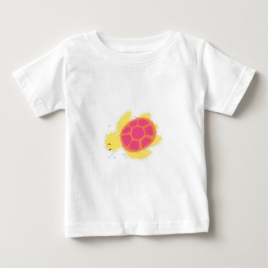 かわいいウミガメ ベビーTシャツ (正面)
