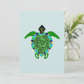 かわいいウミガメ – 海洋生物 – 海スプレー – シーズンカード (スタンド正面)