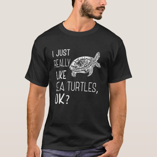 かわいいウミガメ Tシャツ (正面)