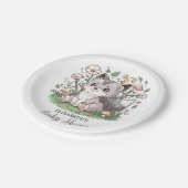 かわいいウルフベビーシャワー ペーパープレート (アングル)