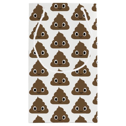 かわいいウンチパターン- Doo Dooの愛らしい山 スモールペーパーバッグ (裏面)
