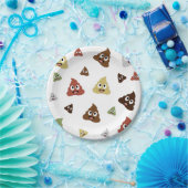 かわいいウンチ絵おもしろい文字の贈り物アイディア ペーパープレート (パーティー)