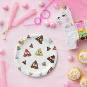 かわいいウンチ絵おもしろい文字の贈り物アイディア ペーパープレート (パーティー)