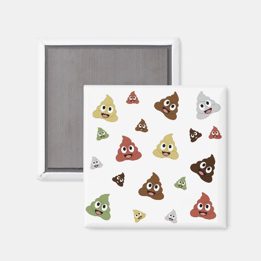 かわいいウンチ絵おもしろい文字の贈り物アイディア マグネット (正面/裏面)