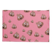 かわいいウンチ絵文字パターン 枕カバー (裏面)