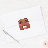 かわいいウンチemojis スクエアシール (封筒)
