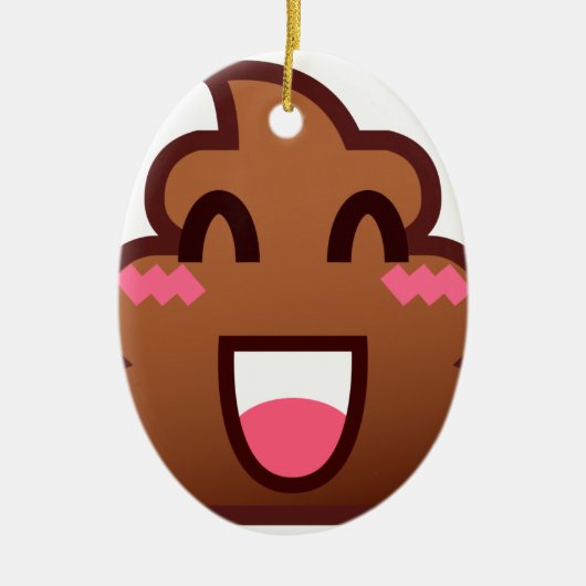 かわいいウンチemojis セラミックオーナメント (正面)