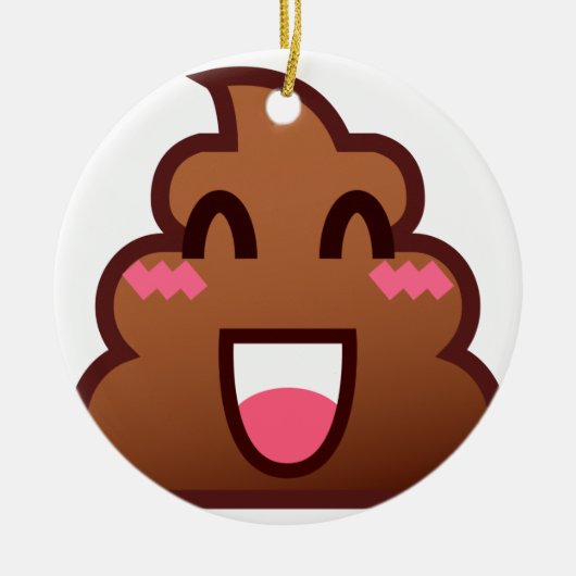 かわいいウンチemojis セラミックオーナメント (正面)