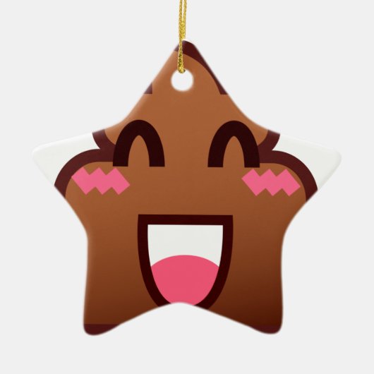 かわいいウンチemojis セラミックオーナメント (正面)