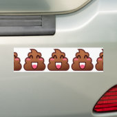 かわいいウンチemojis バンパーステッカー (車上)