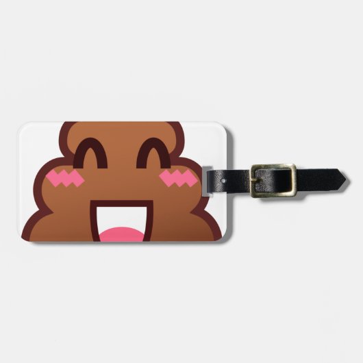 かわいいウンチemojis ラゲッジタグ (正面横)
