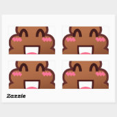 かわいいウンチemojis 長方形シール (シート)