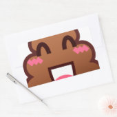 かわいいウンチemojis 長方形シール (封筒)
